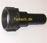 SORT IBC Adapter DIN 61 Grov - Ø12,5mm slangestuds (løs omløber)
