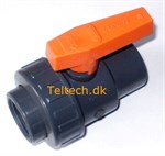 PVC Kuglehane 2" Gevind M/M 1 omløber